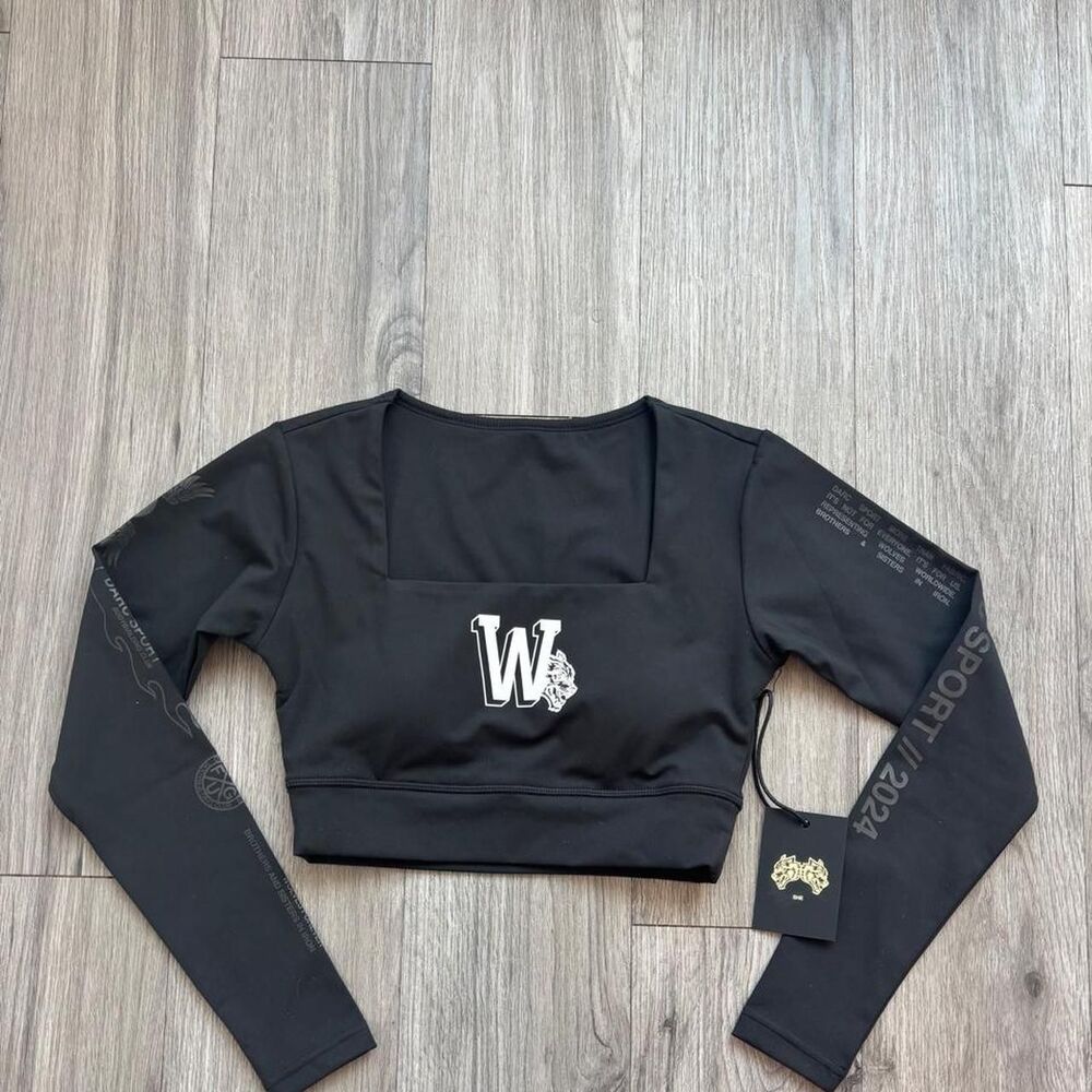 SHE Darc Long-Sleeve NWT Compression Crop Top, Size Small